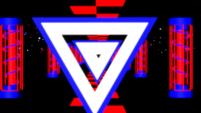 动感变幻三角形VJ大屏素材