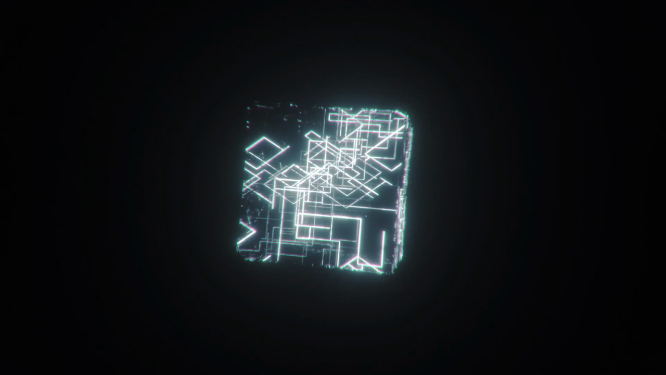 魔方立体几何抖动VJ大屏素材
