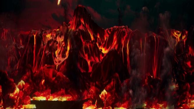 火山陨石岩浆爆炸VJ大屏素材