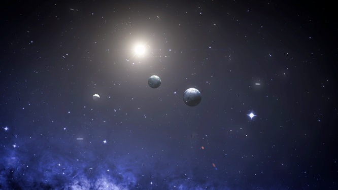 科技感星球运动炫酷转场动画VJ大屏素材