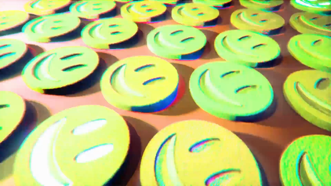 emoji舞台背景快节奏动画vj大屏素材