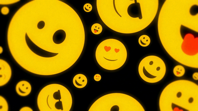 emoji表情动感变幻vj大屏素材