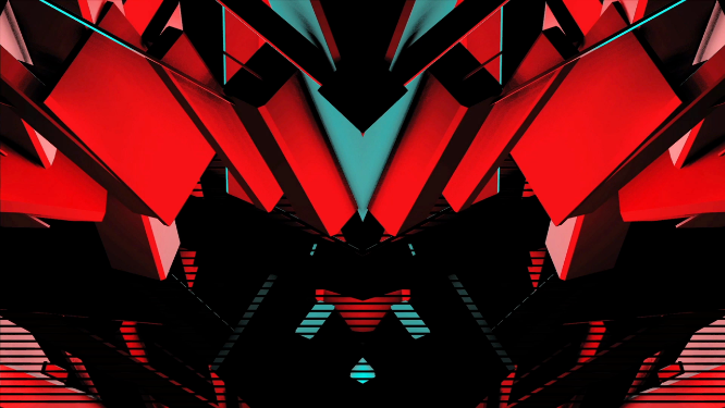 科技感立方体动感变幻vj大屏素材