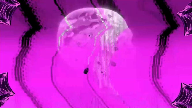 动感光效闪烁旋转骷髅头vj大屏素材