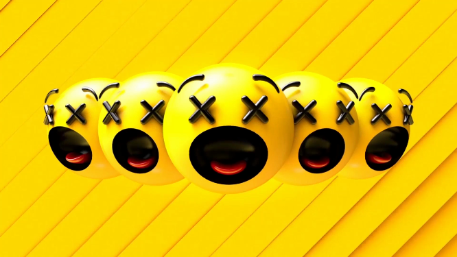 emoji表情创意数字动画vj大屏素材