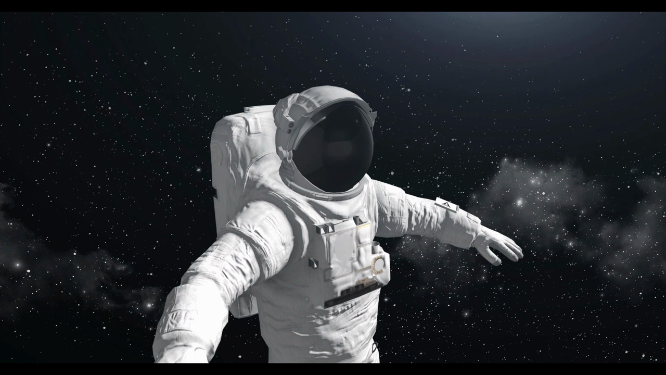 宇宙漫步宇航员面罩反射地球影像