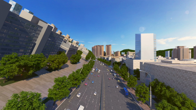 地产建筑地面折叠三维动画