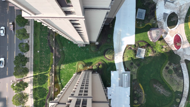 航拍地产建筑园林景观素材