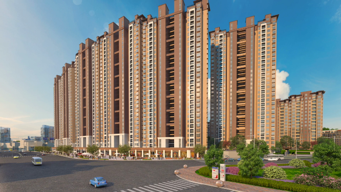 高层洋房建筑外景三维动画