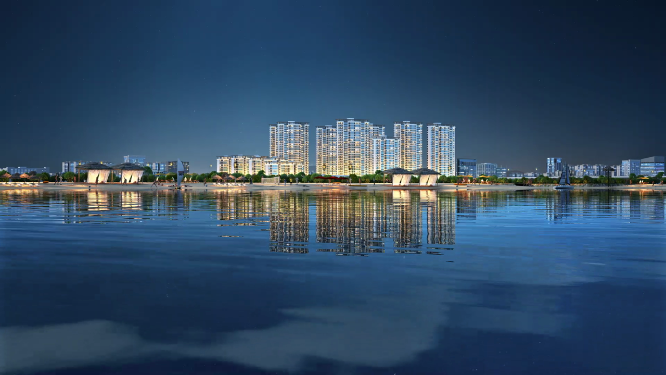 海景房外观生长动画素材（组合）