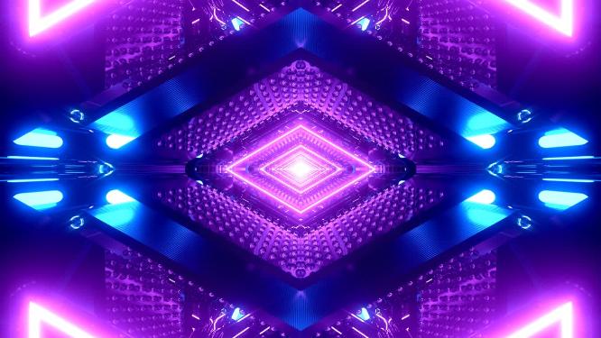 LED炫酷彩色律动线条VJ大屏素材