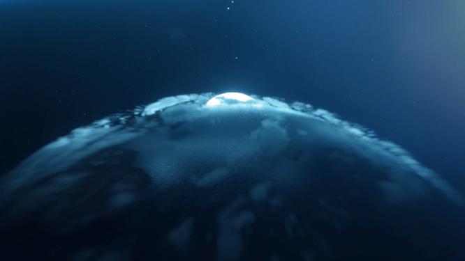 大气宇宙蓝色冲击波