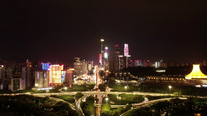 城市夜景延时