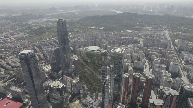 广西华润大厦航拍全景