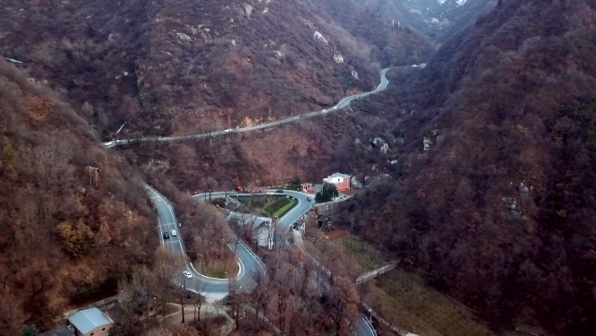 航拍秦岭环山公路