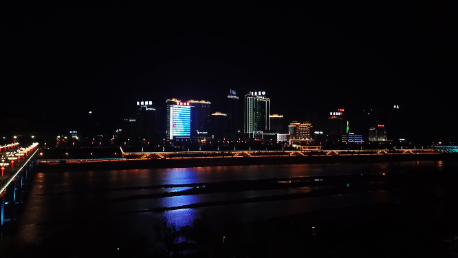 陕西安康城市夜景