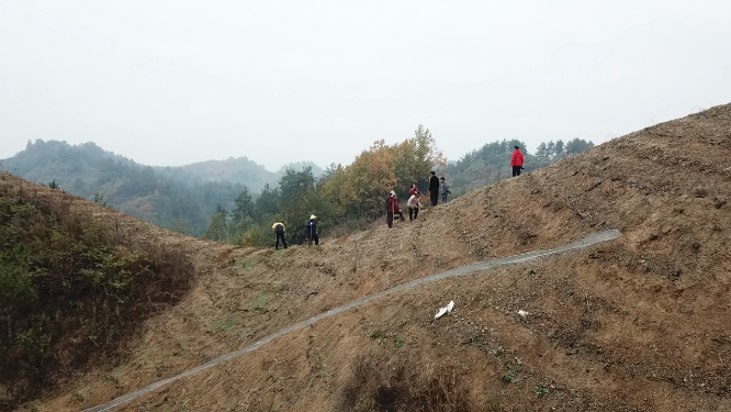 西安乡村道路航拍