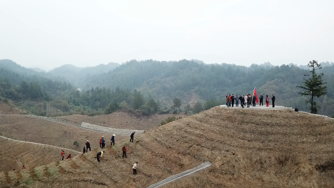 西安乡村道路航拍