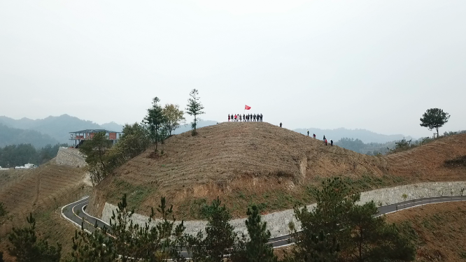 西安乡村道路航拍
