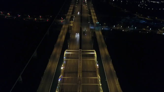 浐灞彩虹大桥夜景