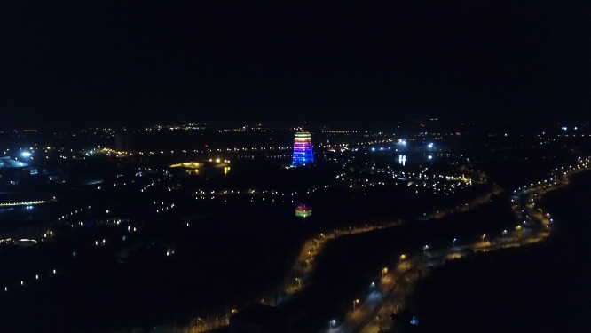 浐灞彩虹大桥夜景