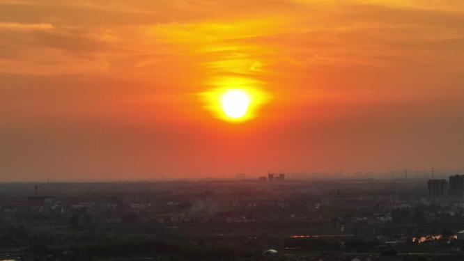 农村夕阳余晖