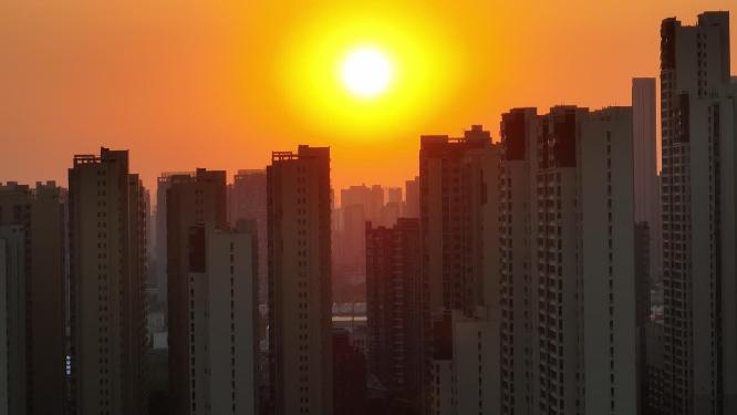 城市落日