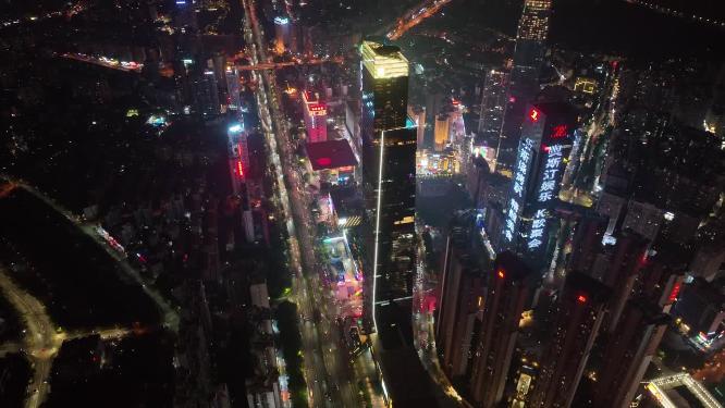 广西南宁东盟经济区夜景