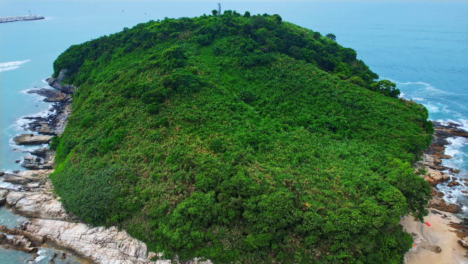 广东惠州无人东虎岛航拍