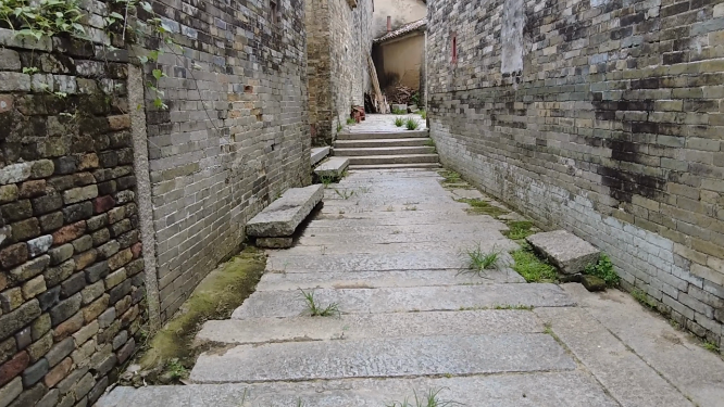 广东博罗旭日古村地面升格拍摄（明清时期的岭南古村落建筑群）