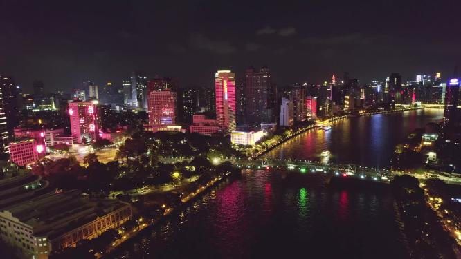 2022年国庆珠江灯光秀（海珠桥亮灯）
