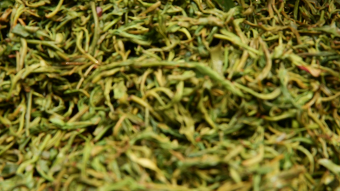 晒茶特写素材