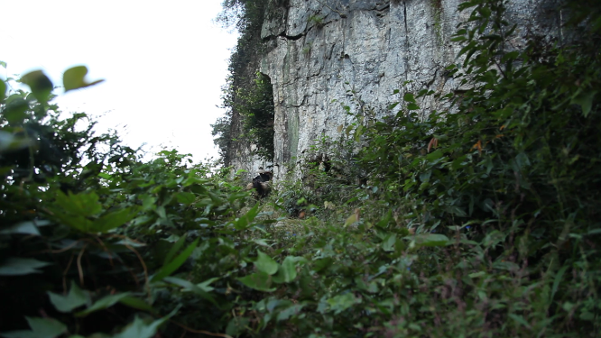 茶马古道穿岩山素材
