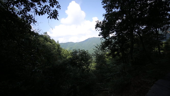溆浦国家森林公园山顶蓝天