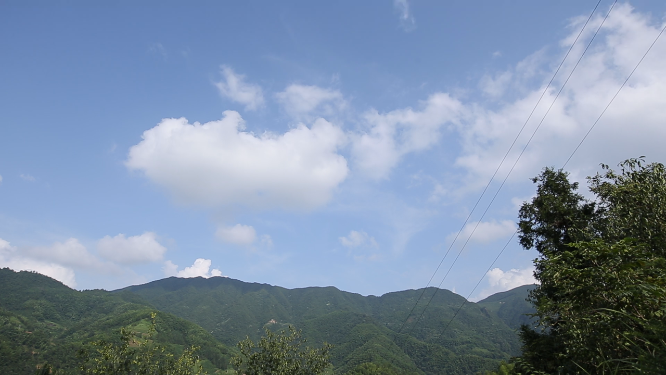 溆浦国家森林公园山顶蓝天