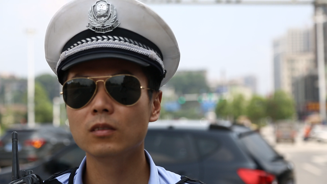 交警执法过程素材