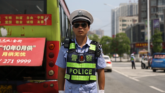 交警执法过程素材