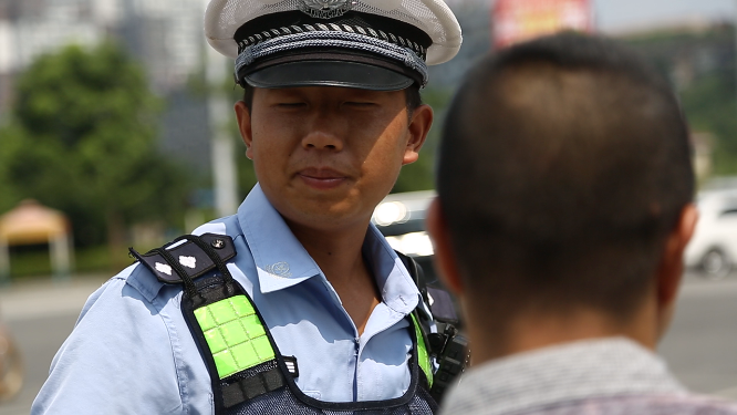 交警执法过程素材