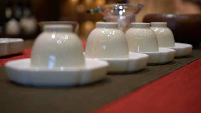 精美茶盏展示空镜