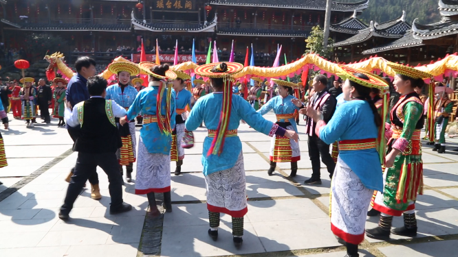 少数民族景区特色表演人文风光素材