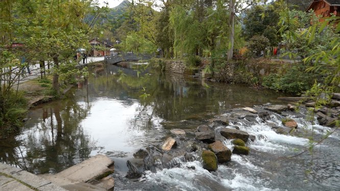 山间流水自然风光素材
