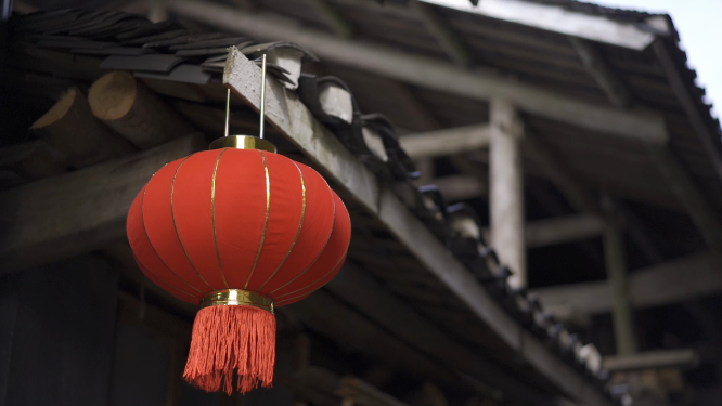 传统建筑红灯笼