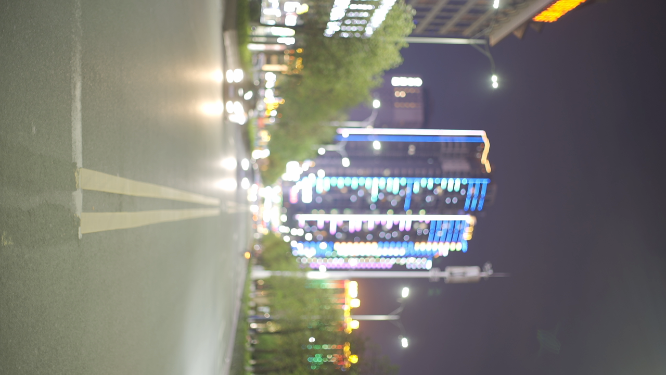 车水马龙夜间霓虹