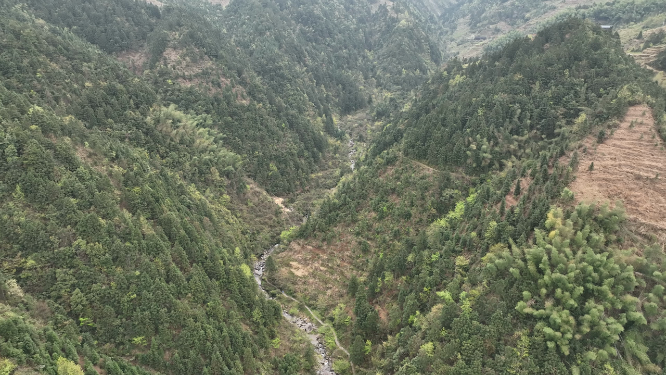 云瑶山大气山谷自然风光素材