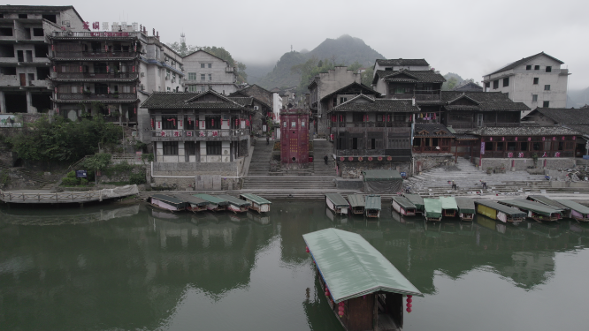 云瑶山特色江河韵味水乡自然风光素材