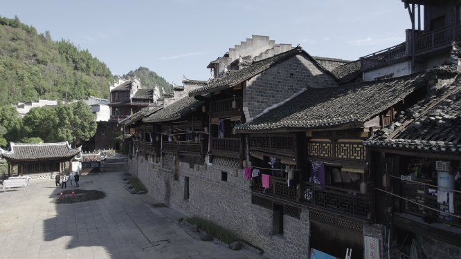 云瑶山特色建筑自然风光素材