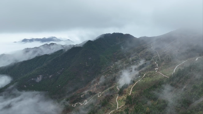 大气震撼云海航拍素材