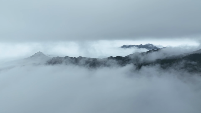 大气震撼云海航拍素材
