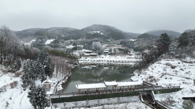 虎形山冬季桥梁航拍