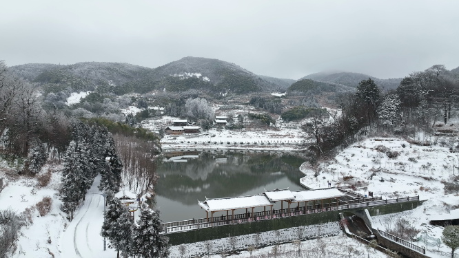 虎形山冬季桥梁航拍